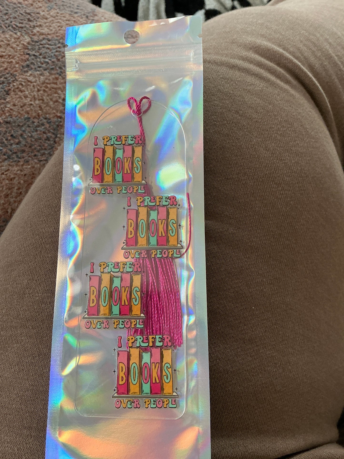 Books over people bookmark